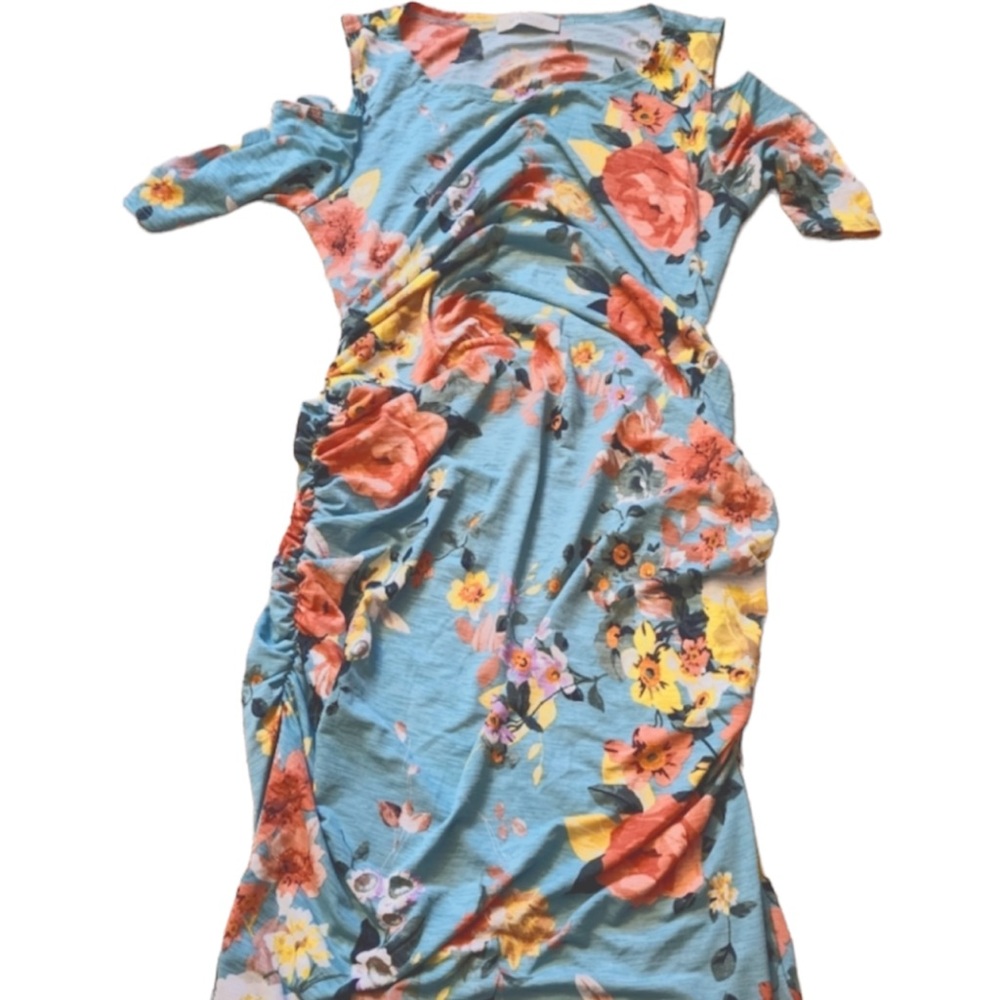 Mint floral maternity dress size large